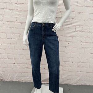 Gloria Vanderbilt Womens Amanda Straight Jeans Light Wash Cotton Denim Size 12